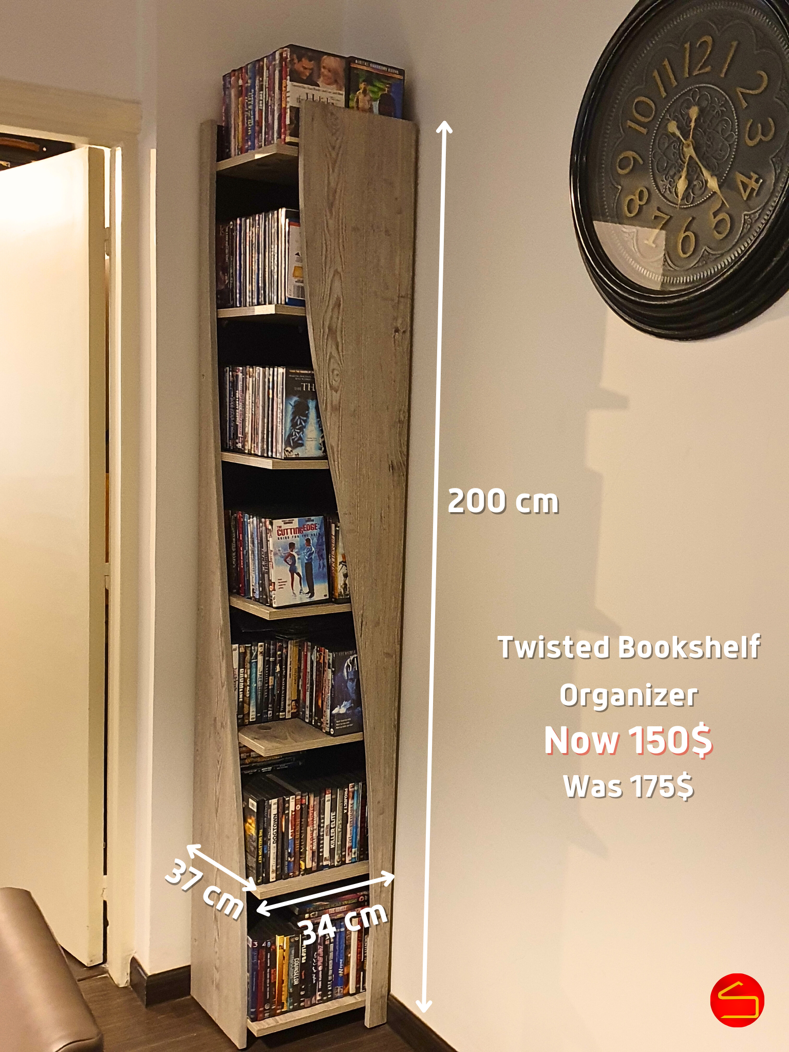 Twisted BookShelf Organizer