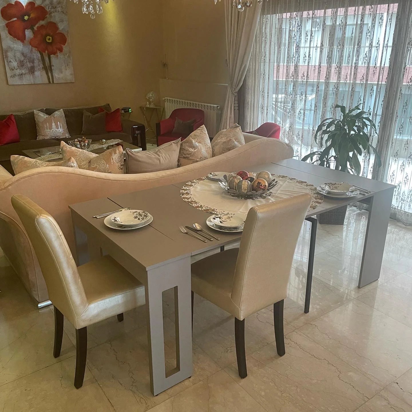 Console-to-Dining Table – Expandable 12-Seater | Lebanon