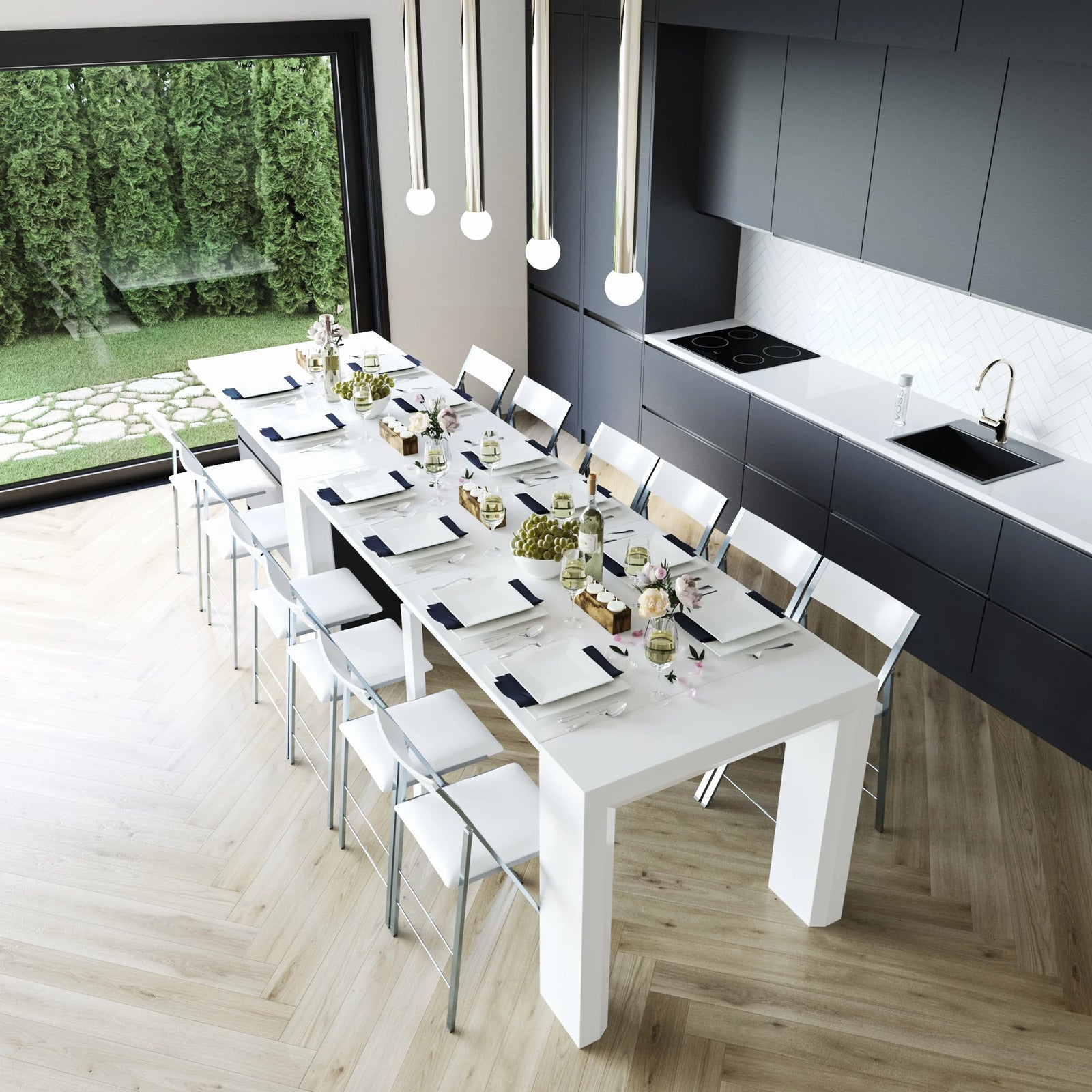 Console-to-Dining Table – Expandable 12-Seater | Lebanon