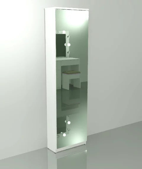 Gala Pencil Mirror Shoe Cabinet – Mirror Shoe Storage