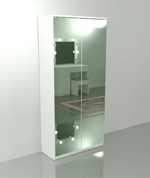 Gala Double Mirror Shoe Cabinet