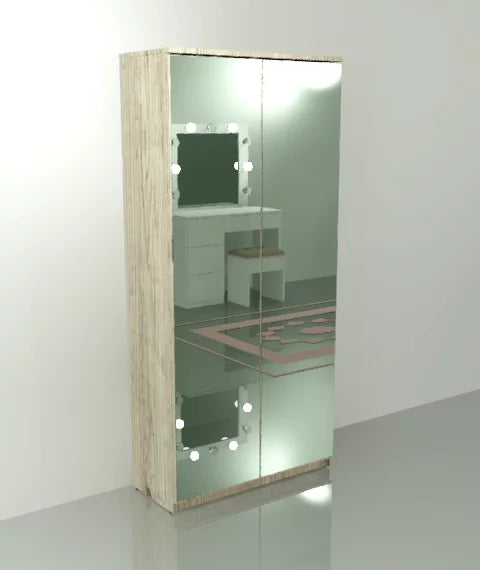 Gala Double Mirror Shoe Cabinet