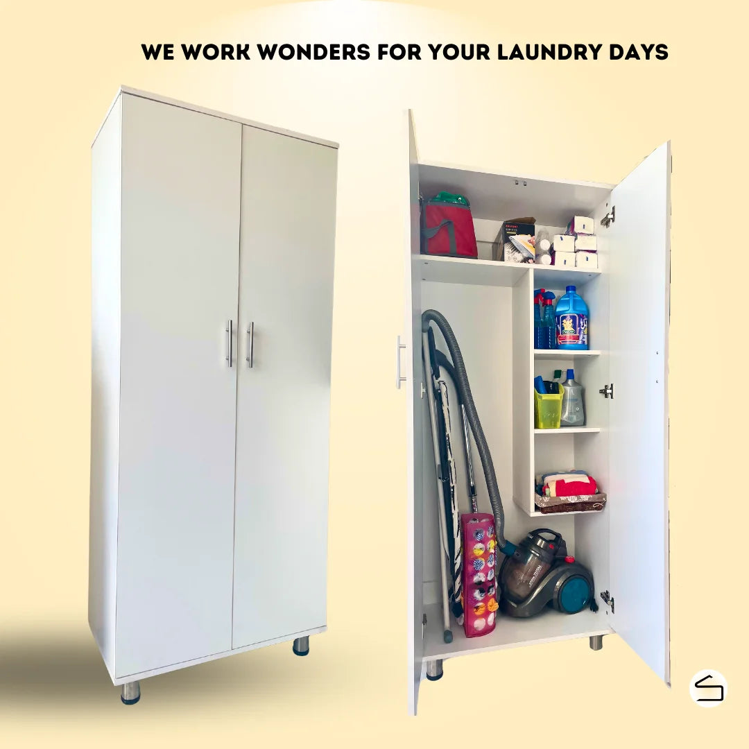 Tall Laundry Cabinet, Storage Cabinet, Bathroom Cabinet