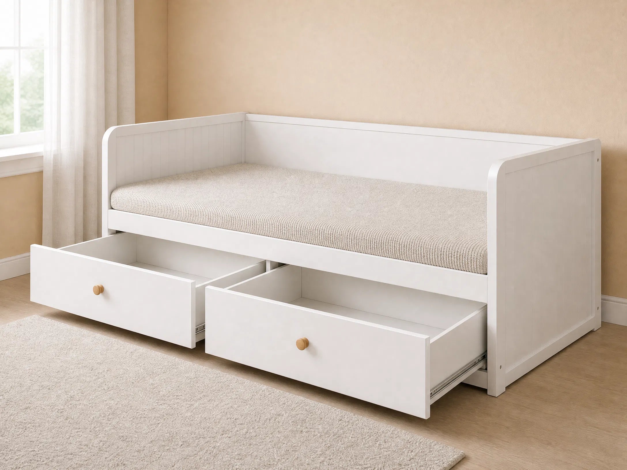 DayDreamer Duo – 3-in-1 Bed with Pull-Out Sofa Bed & Dual Storage Drawers | Lebanon