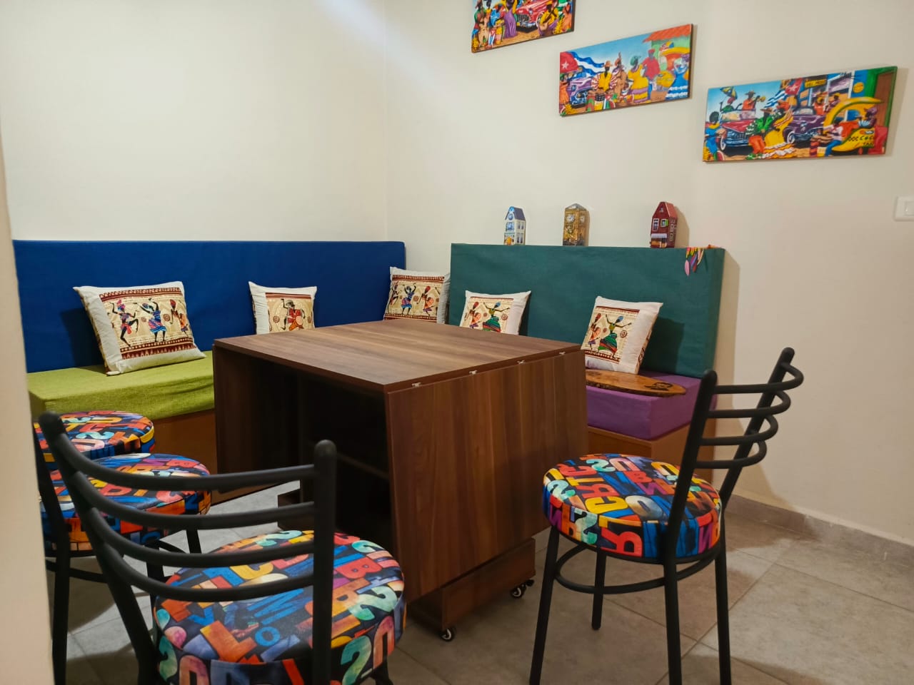 Cart Table – Foldable Dining Table on Wheels with Storage | Space-Saving Furniture Lebanon