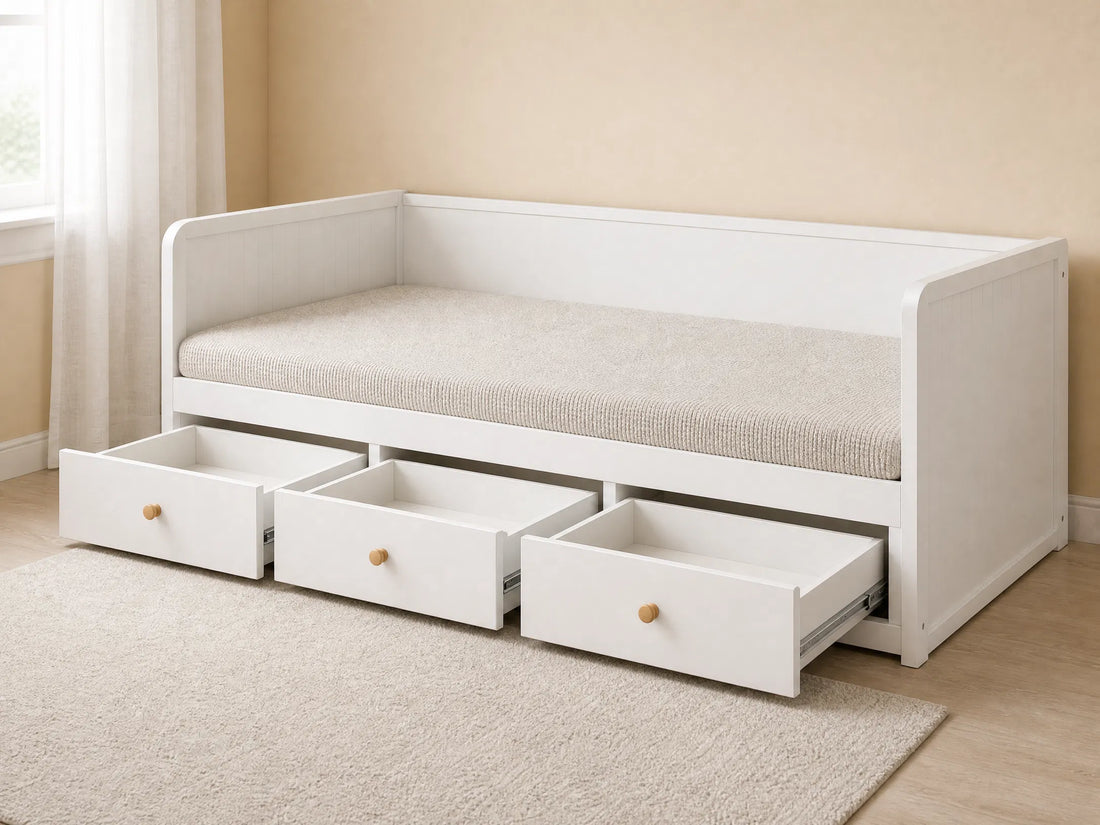 DayDreamer 3-in-1 Bed – Main Bed, Sofa Bed & Triple Storage Drawers | Space-Saving Bedroom Lebanon