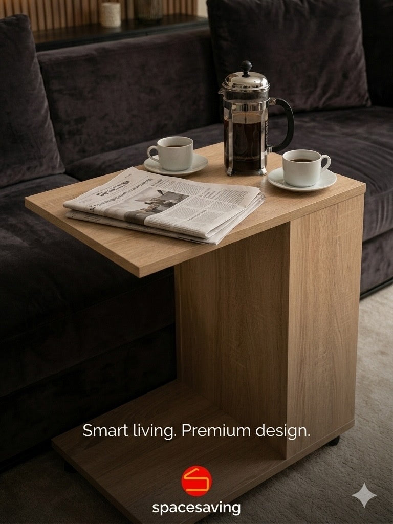 C-Table Movable Side Table – Slides Under Sofa | Laptop & Snack Table | Lebanon