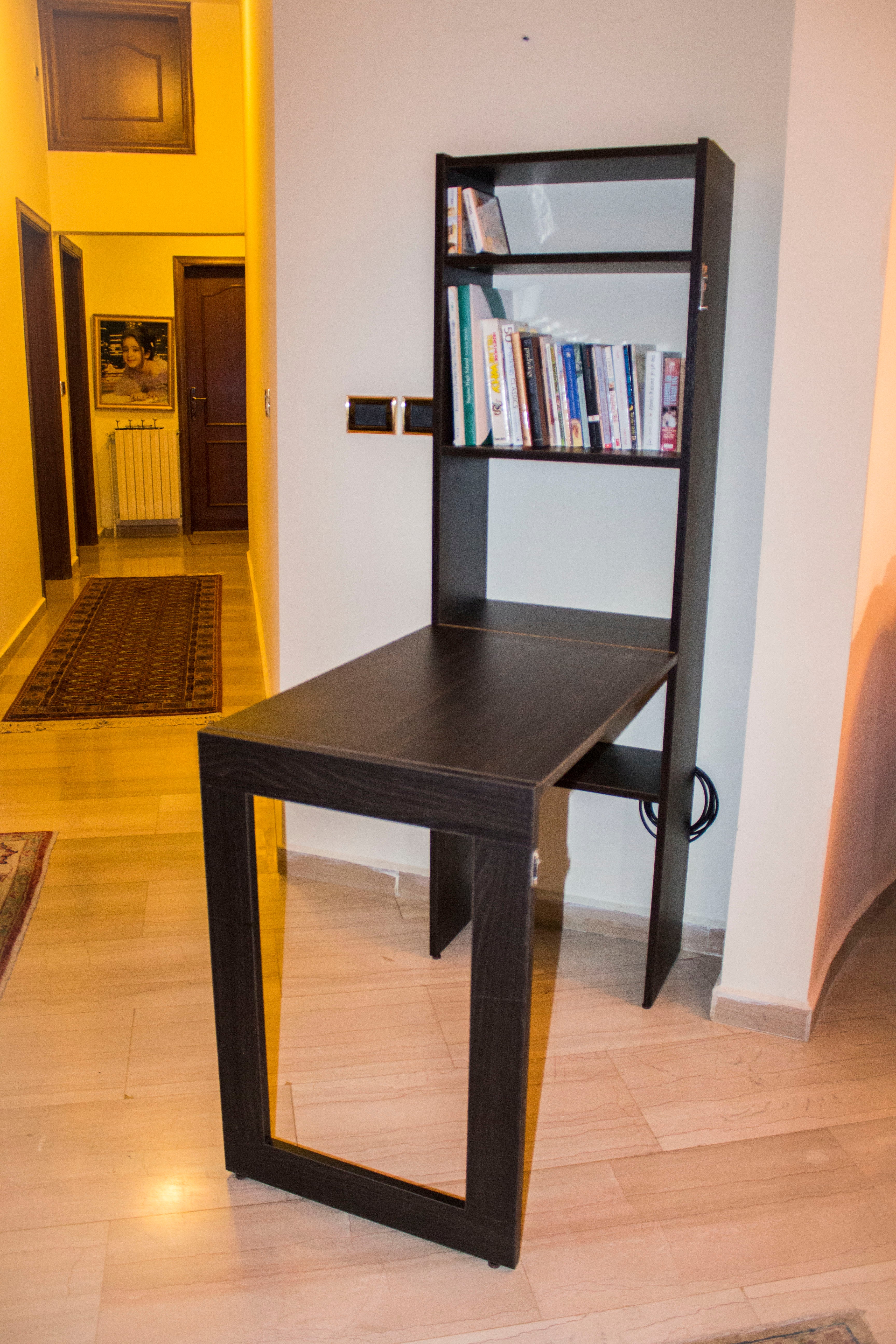 Space Saving Drop-Down Wall Table – Foldable Desk & Dining Table with Storage | Lebanon