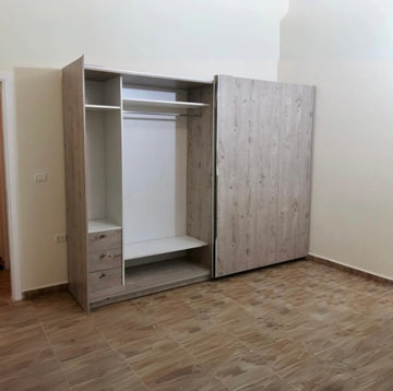 DriftSlide Sliding Door Wardrobe – Hanging Rail & Internal Drawers | Lebanon