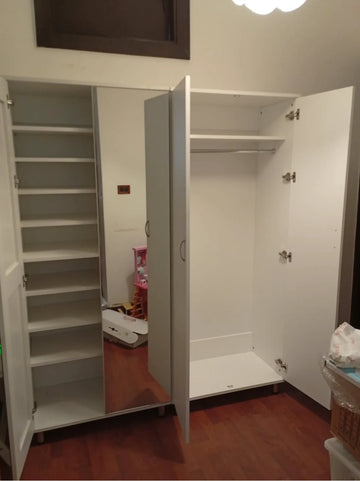 MirrorMax 3-Door Wardrobe – Full Length Mirror, Shelving & Hanging Rail | Bedroom Wardrobe Lebanon