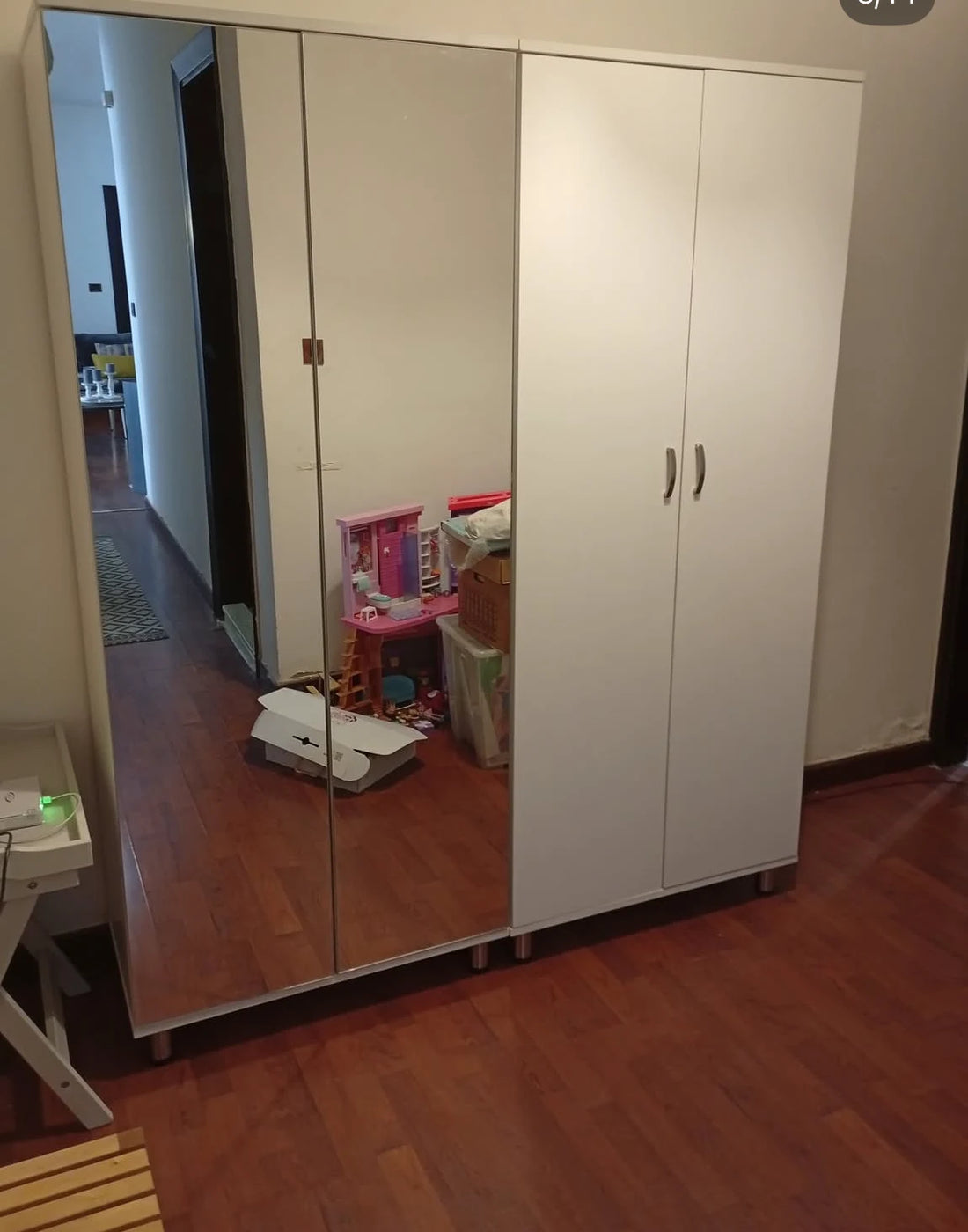 MirrorMax 3-Door Wardrobe – Full Length Mirror, Shelving & Hanging Rail | Bedroom Wardrobe Lebanon