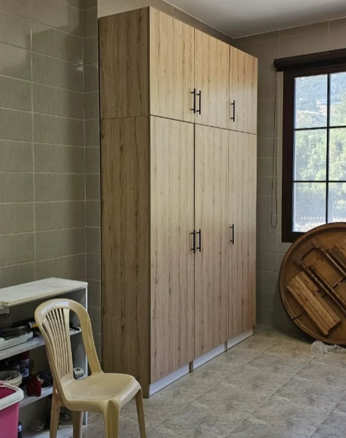allOak Floor-to-Ceiling Wardrobe – 4 Door Storage Cabinet with Upper Cabinets | Lebanon