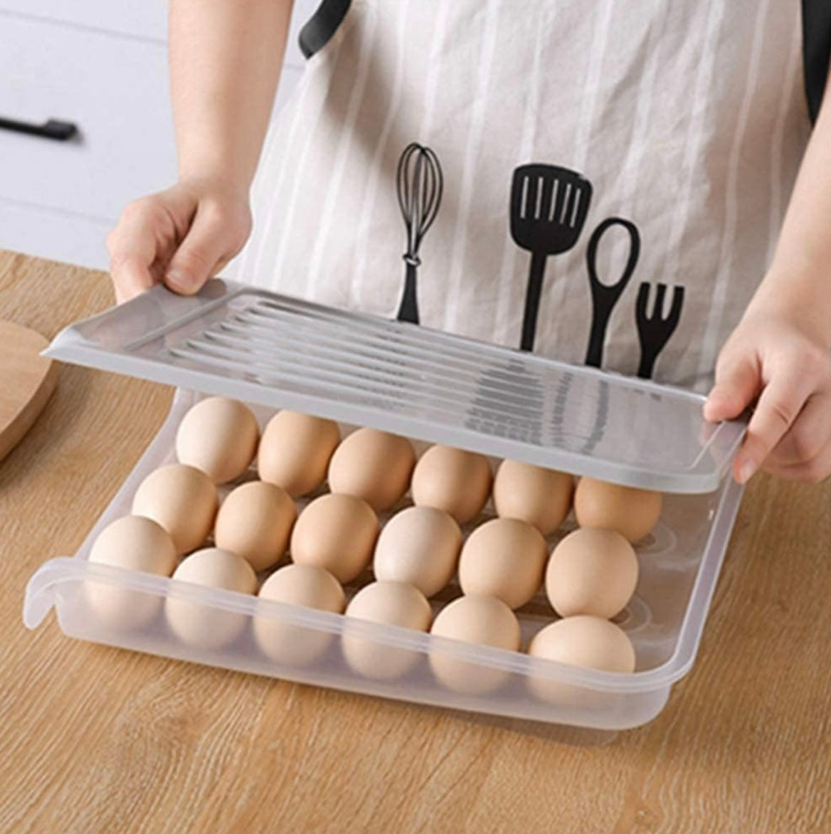 Auto-scrolling Egg Storage Organizer Plexi
