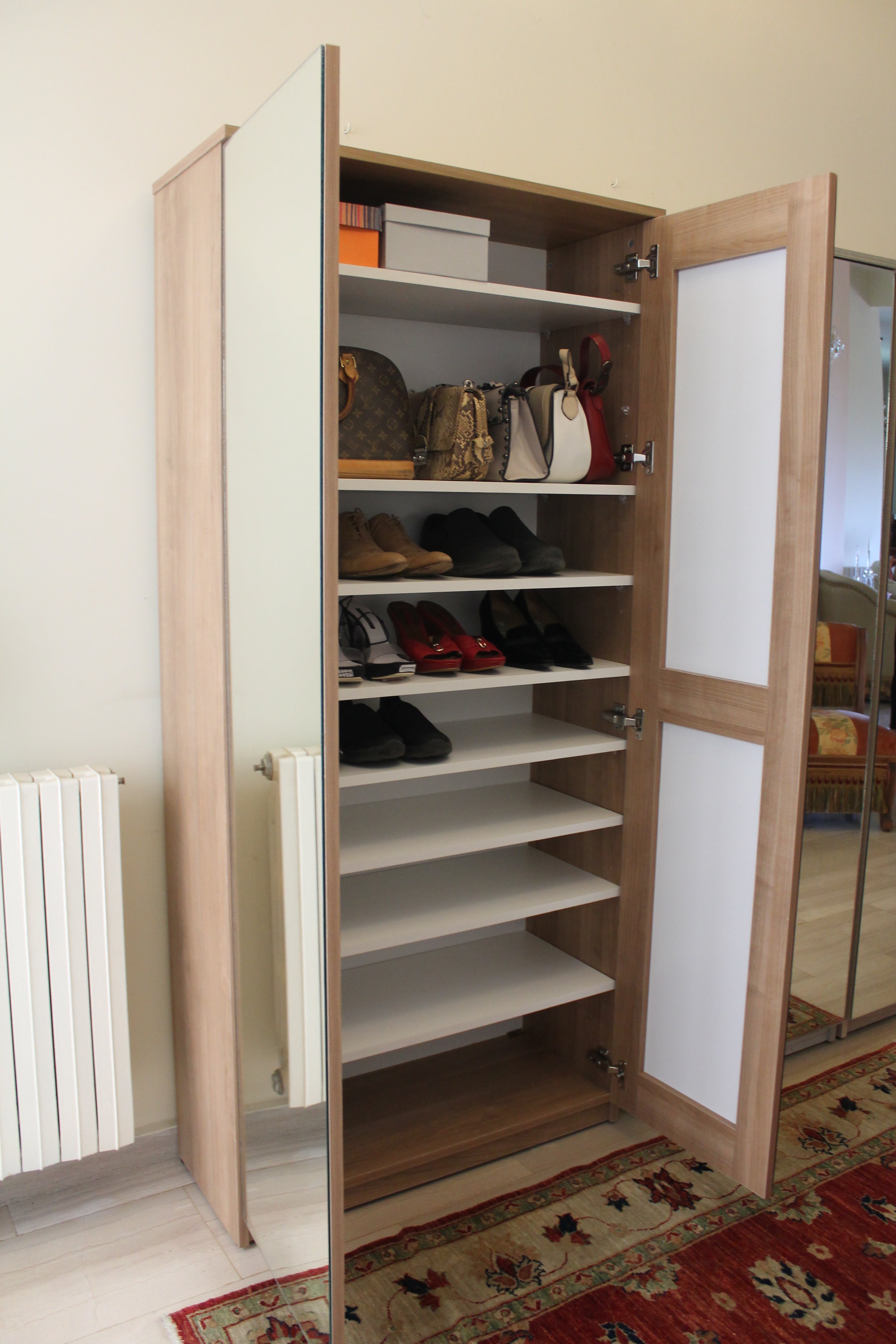 Gala Double Mirror Shoe Cabinet