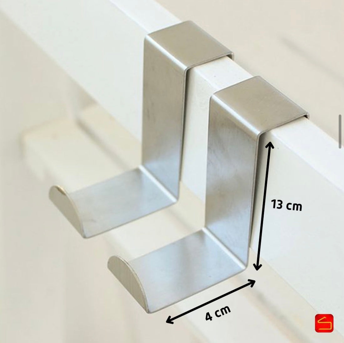 2pcs Over Dook Metal Hanging Hook