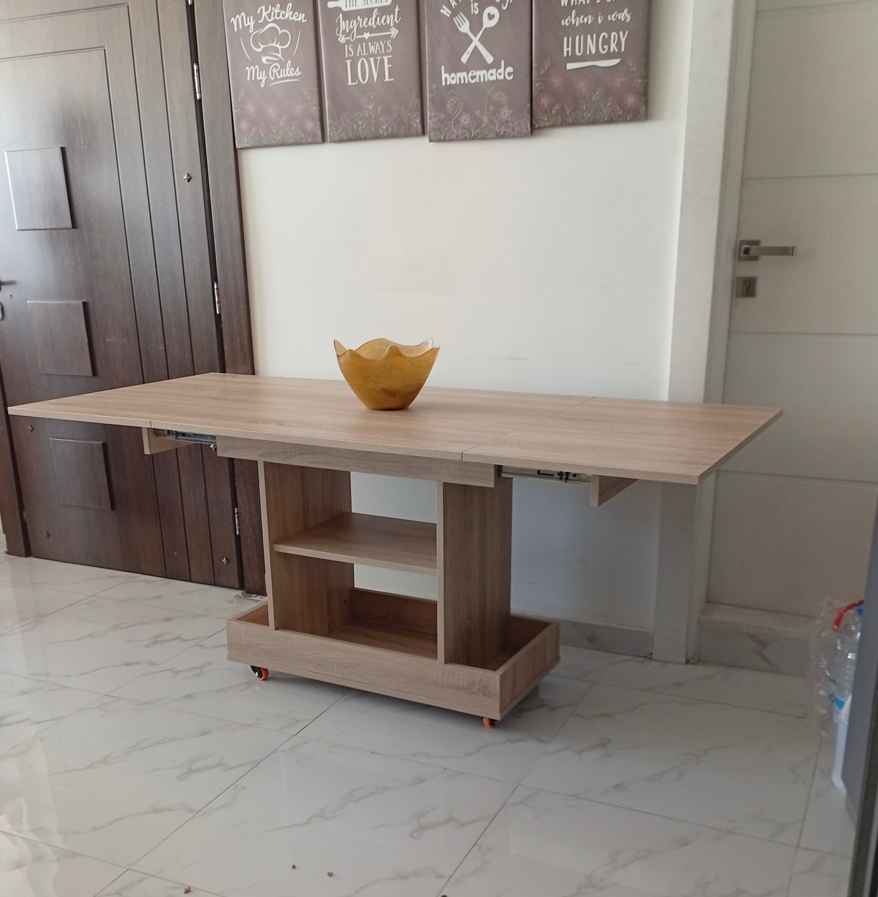 Cart Table – Foldable Dining Table on Wheels with Storage | Space-Saving Furniture Lebanon