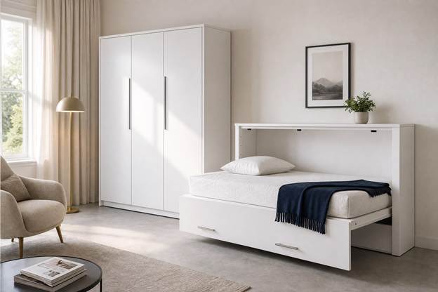 Horizontal wallbed unit