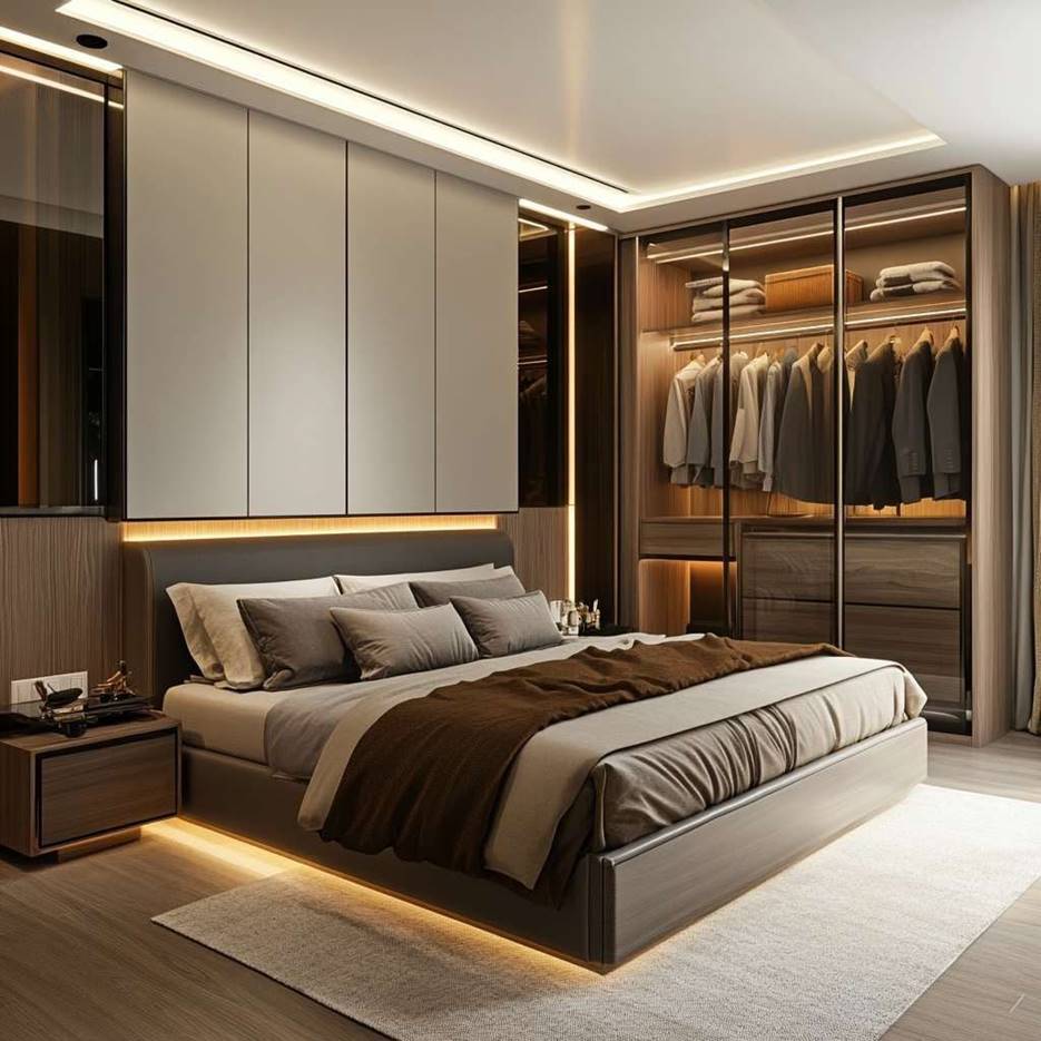Bed, Night stands, Wardrobe 2