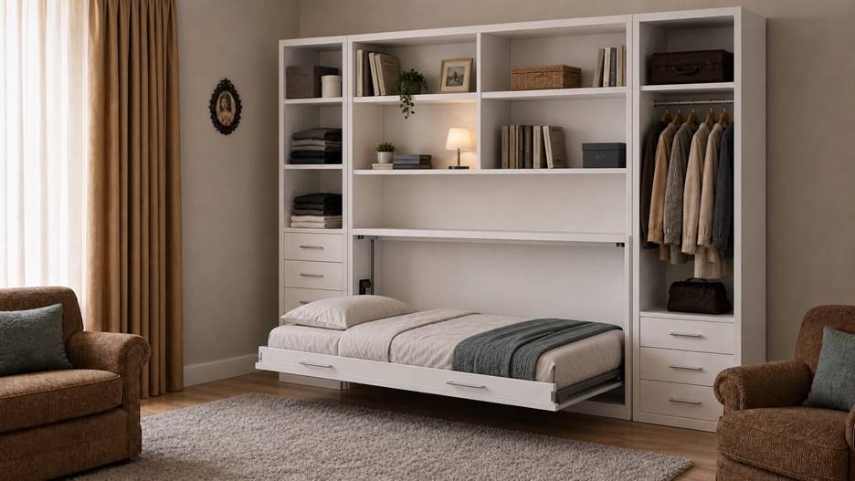Wallbed, Side Cabinet, Above-bed shelves