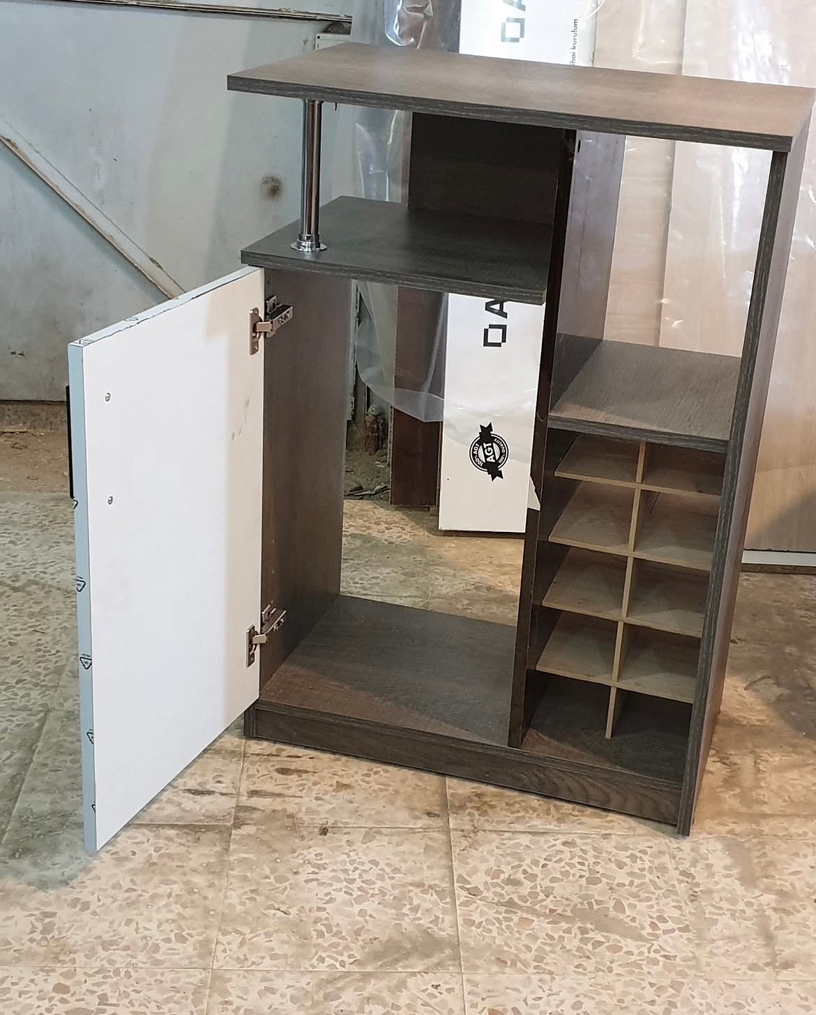 VertBar Mini Bar Unit – Compact Standing Bar with Wine Rack & Storage | Lebanon