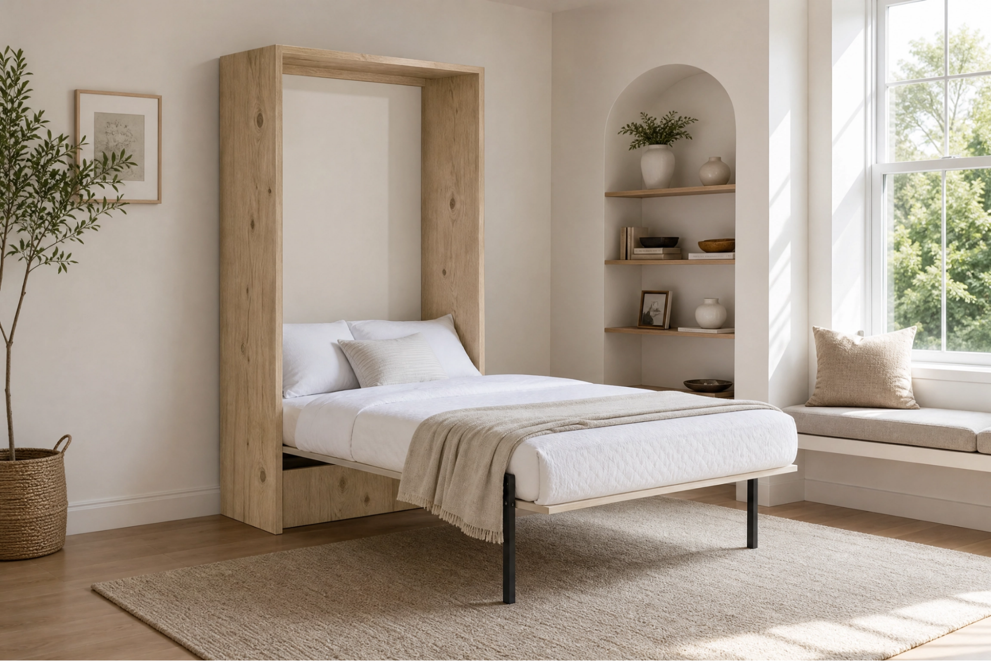 SmartSleeper Murphy Bed – Wall Bed with Bookshelf & Storage | Single Murphy Bed Lebanon
