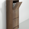 3-level shoe cabinet with double deck organization