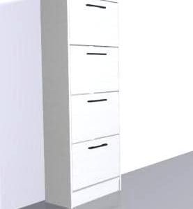 4 level Wood Shoe Cabinet
