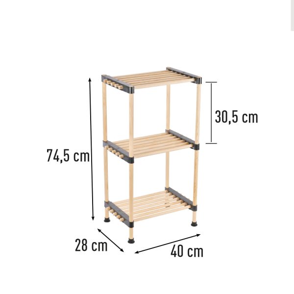 Versatile Wooden Rack 3-Level
